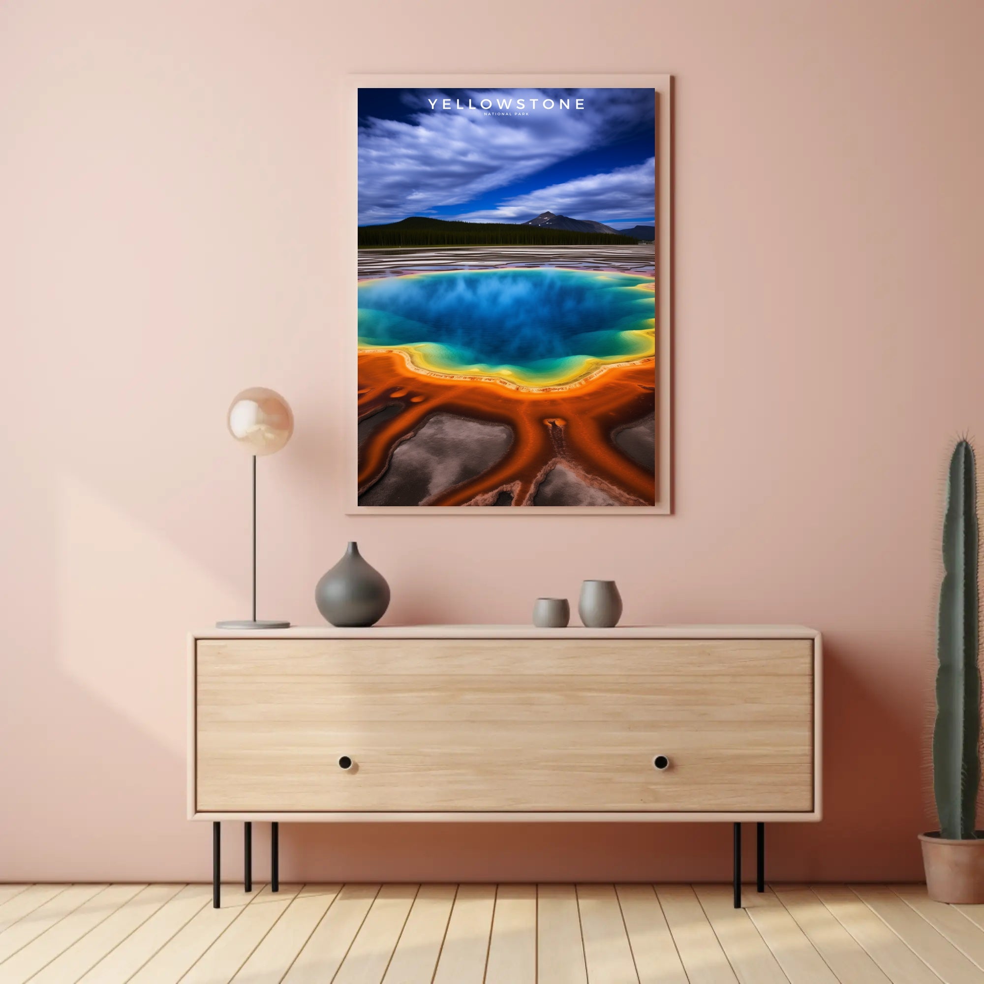 Yellowstone Vivid Colors Travel Poster Print