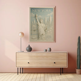 New York City Poster Vintage Elegance Travel Wall Art