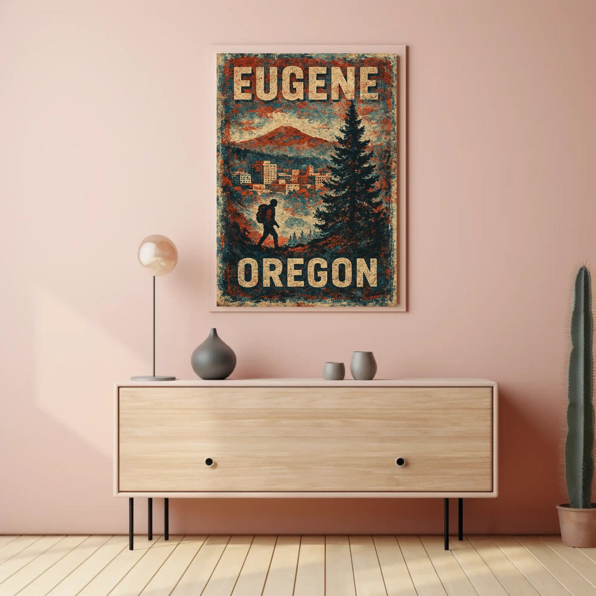 Explore Eugene Oregon Scenic Wanderlust Poster