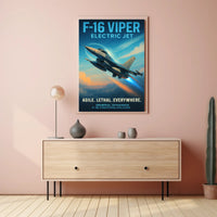 F-16 Viper Electric Jet Poster PosterGoat