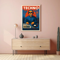 Techno Vibes Poster PosterGoat