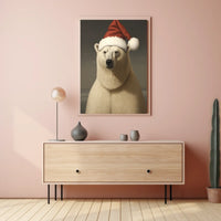 Festive Polar Bear Poster
