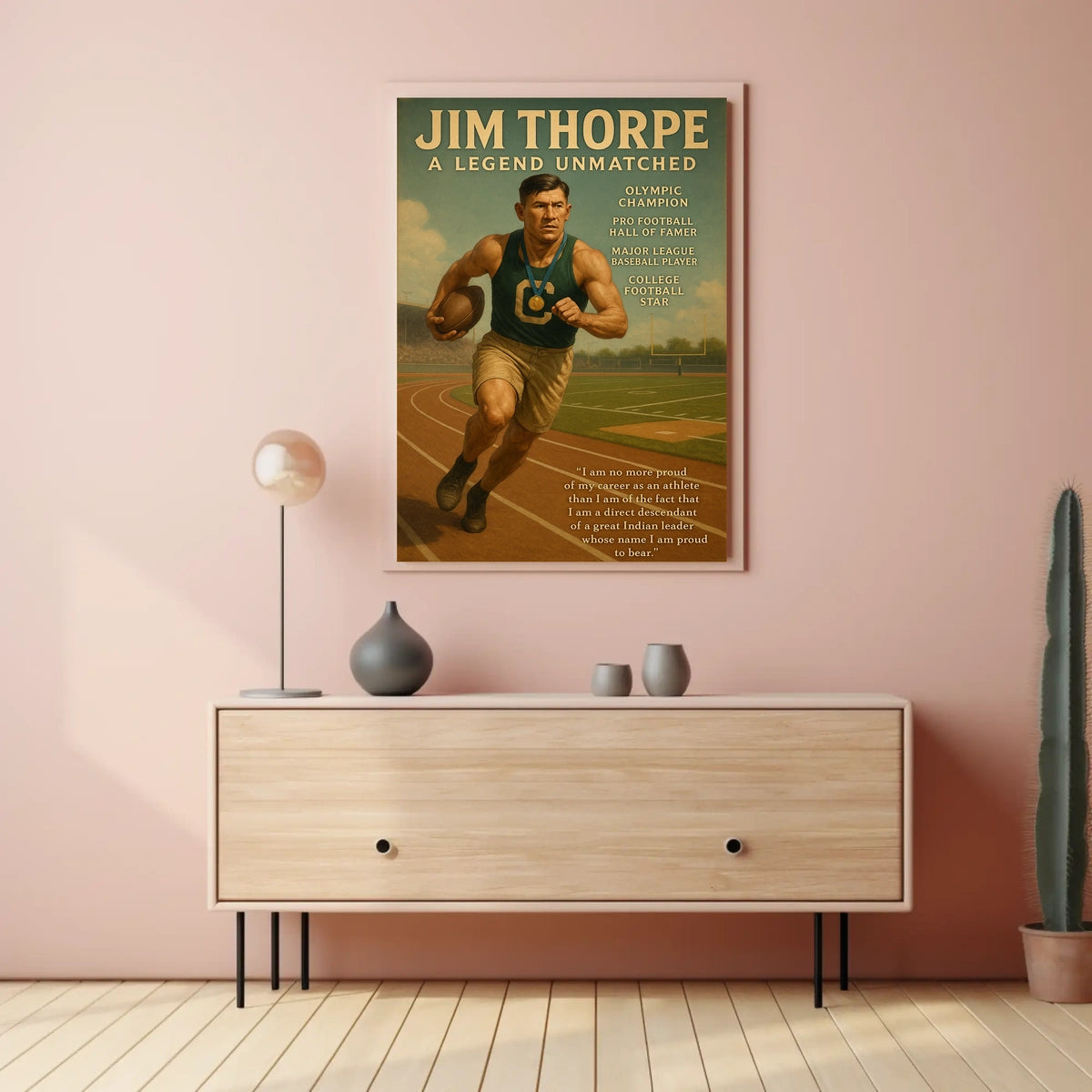 Jim Thorpe Legendary Athlete Poster