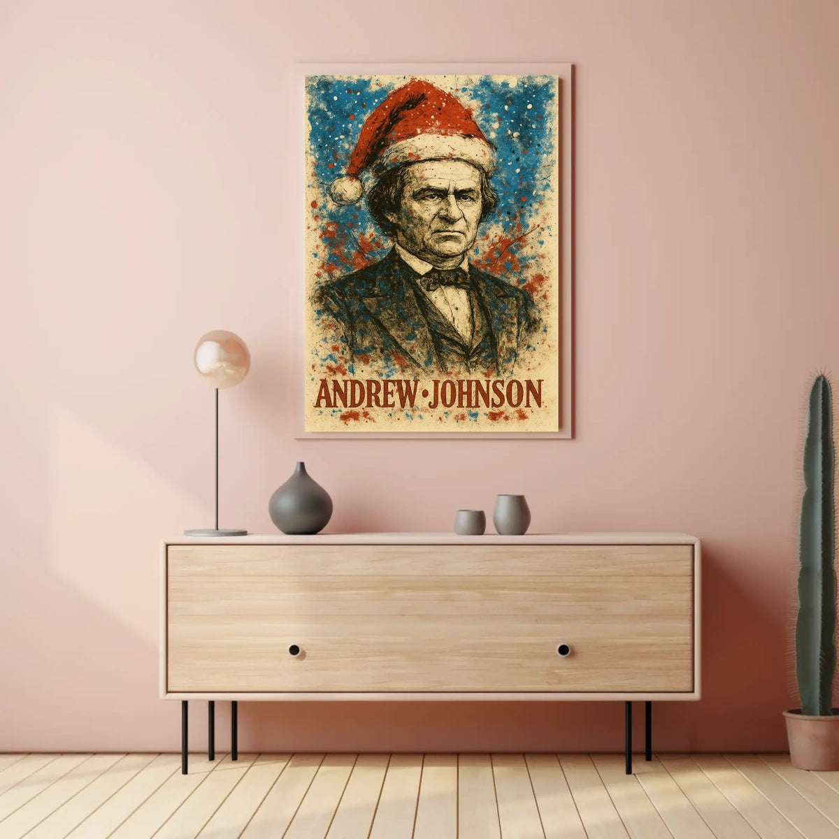 Andrew Johnson 17th President of the United States Christmas SeriesPoster