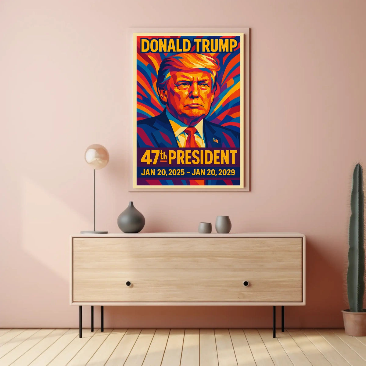 Donald Trump 47th Presidency Iconic Patriotic Poster