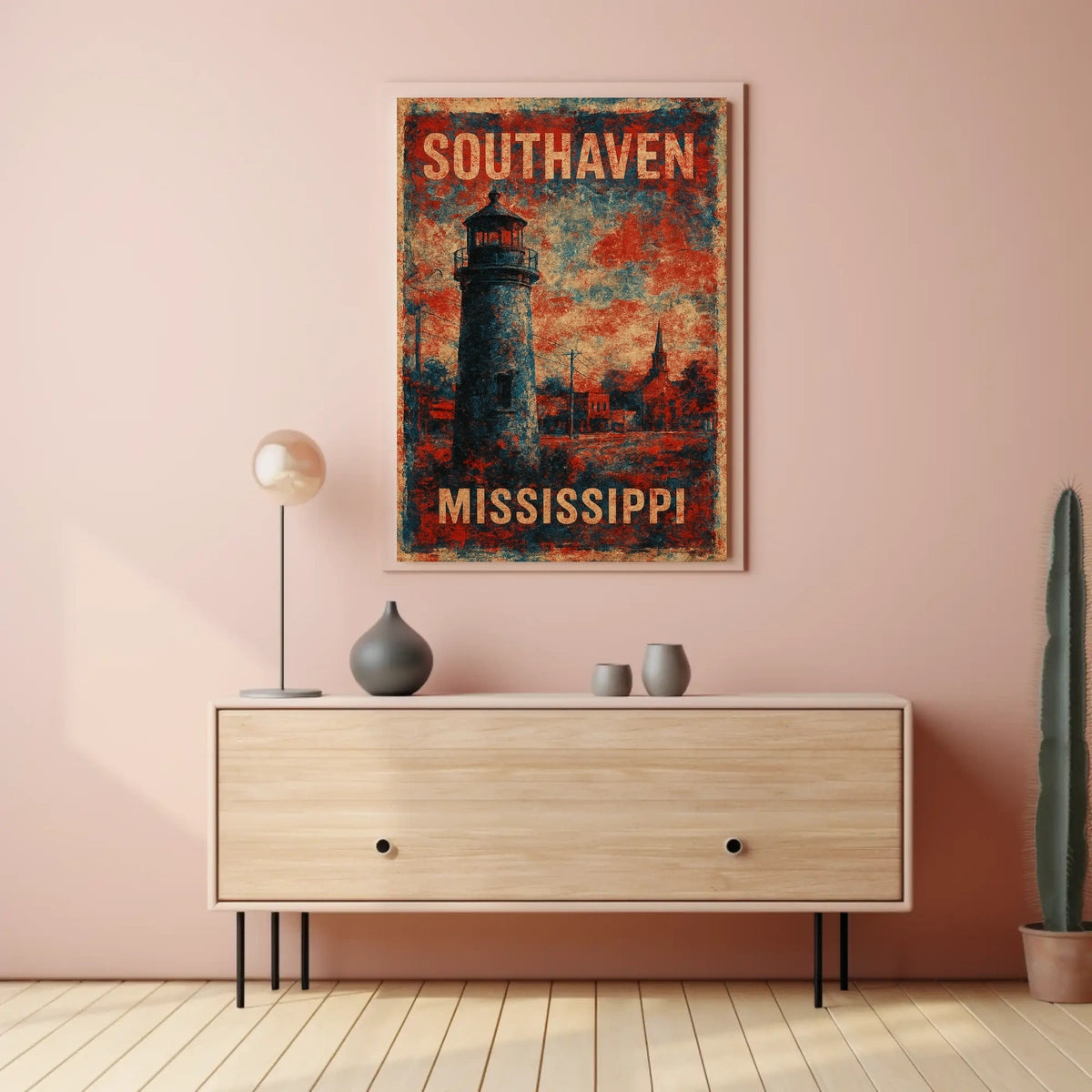 Southaven Americana Lighthouse Nostalgic Poster