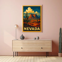 Nevada Desert Landscape Poster