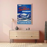 Ski Stowe Vermont Poster