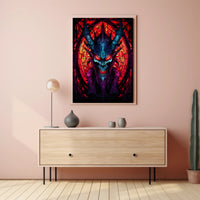 Stained Glass Demon Poster PosterGoat