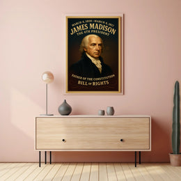 James Madison Presidential Legacy Vintage Historical Poster PosterGoat