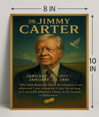 Jimmy Carter 39th President Wall Art Print PosterGoat