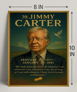 Jimmy Carter 39th President Wall Art Print PosterGoat
