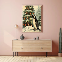 Festive Penguin Wonderland Poster