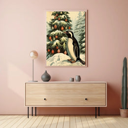 Festive Penguin Wonderland Poster