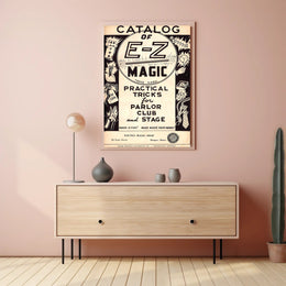 E-Z Magic Catalog Vintage Magic Tricks Artistic Poster