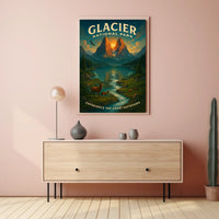 Glacier National Park Adventure Poster