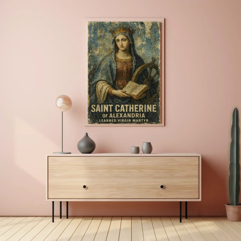 Saint Catherine Vintage Renaissance Religious Art Poster