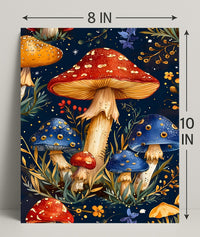 Enchanted Mushroom Forest Fantasy or Mythology Poster