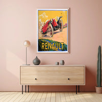 Vintage Renault Car Advertisement Poster
