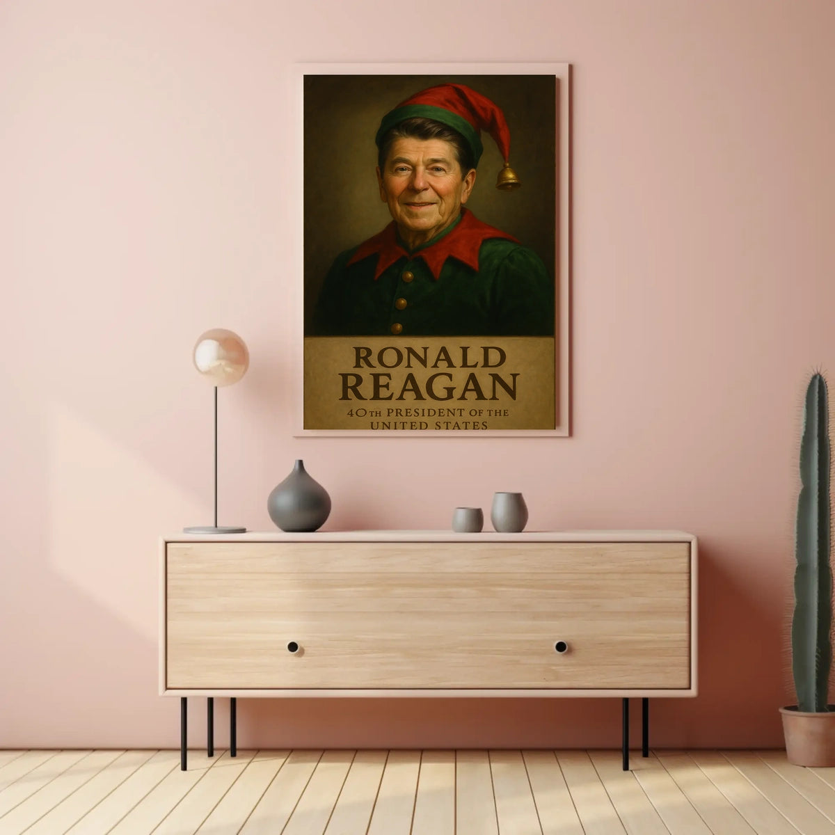 Ronald Reagan Elf Costume Historical Presidential Poster