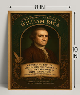 Celebrating the Legacy of William Paca Poster PosterGoat