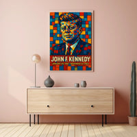 John F. Kennedy A Colorful Tribute Poster