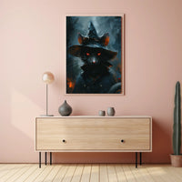 Enchanted Feline Sorcerer Poster PosterGoat