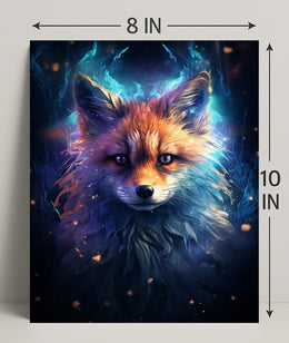 Mystical Fox Portrait Poster PosterGoat