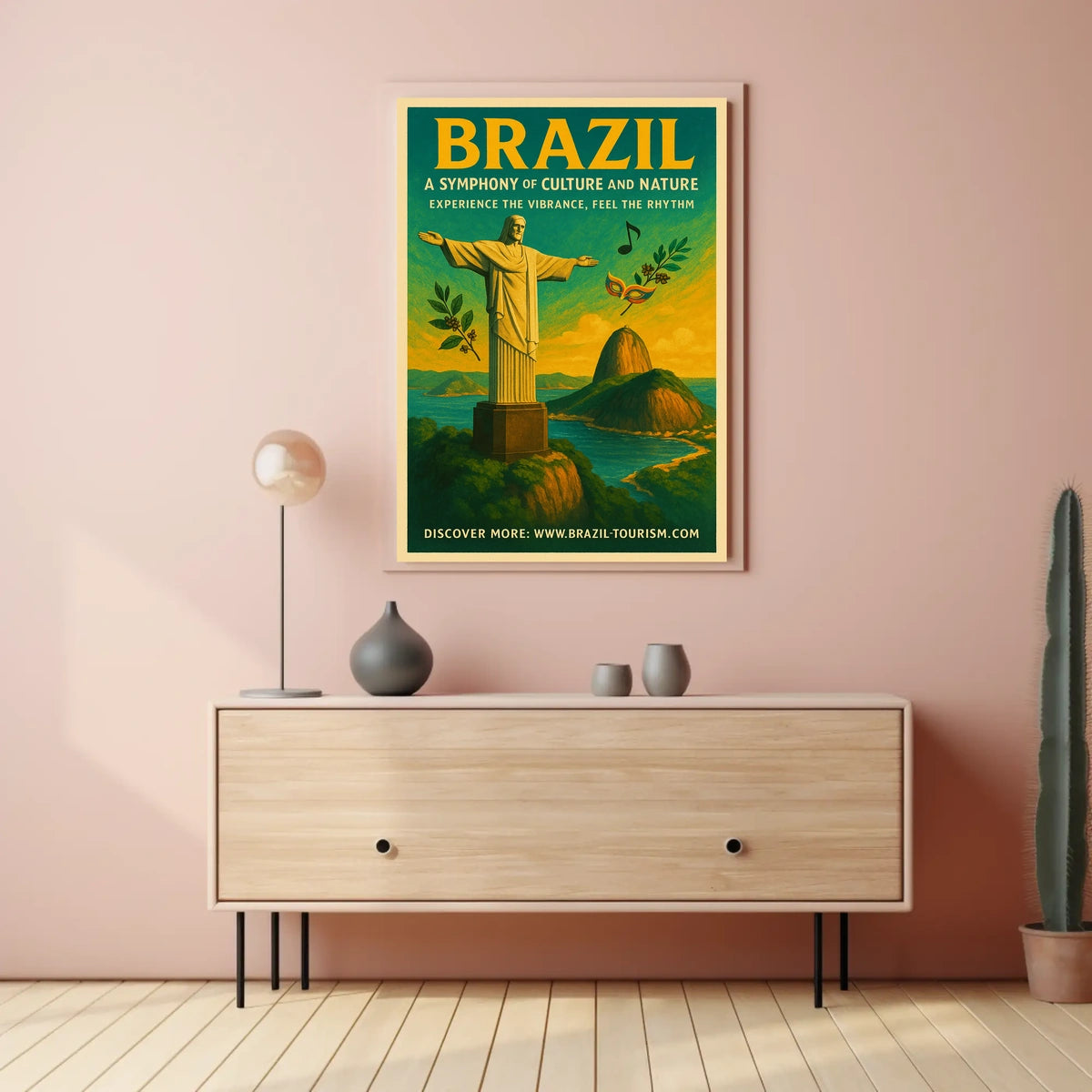 Brazil Cultural and Natural Culture Nature Landmarks Poster
