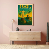 Brazil Cultural and Natural Culture Nature Landmarks Poster