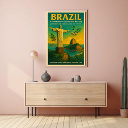 Brazil Cultural and Natural Culture Nature Landmarks Poster