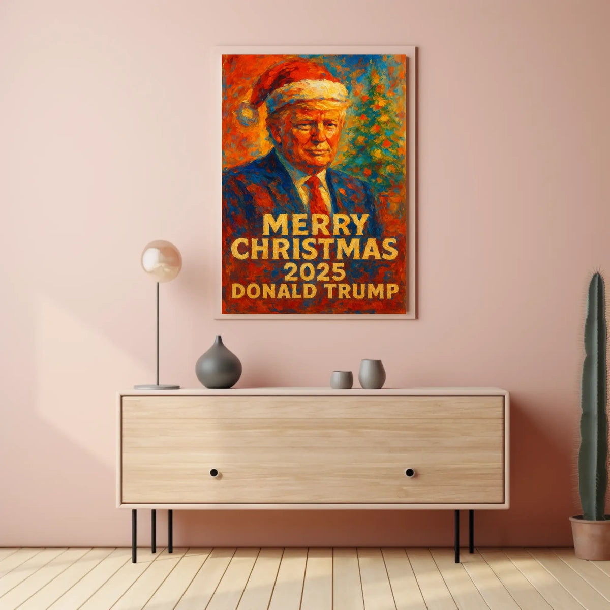 Merry Christmas 2025 Donald Trump Political Propaganda Poster