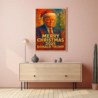 Merry Christmas 2025 Donald Trump Political Propaganda Poster