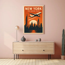 New York Skyline Travel Masterpiece Travel Poster