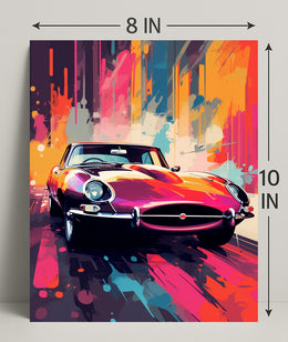 Vibrant Classic Car Art Poster