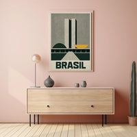 Brasil Modernist Architecture Wall Art Print PosterGoat