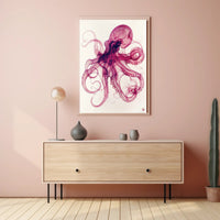 The Graceful Octopus Art Print Poster for Home Decor PosterGoat