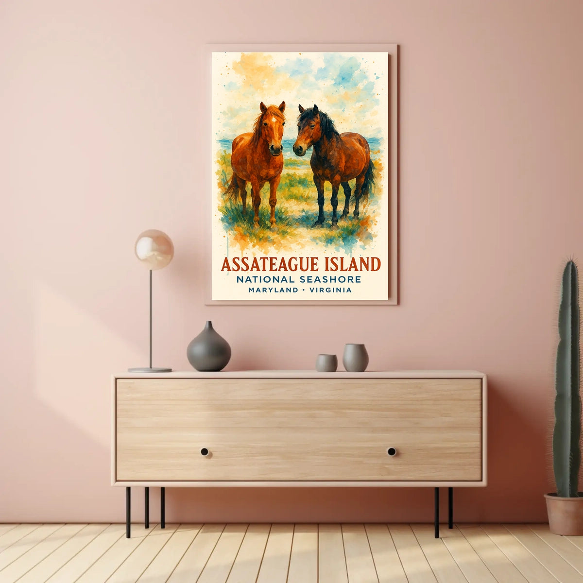 Assateague Island Wild Horses National Park Poster