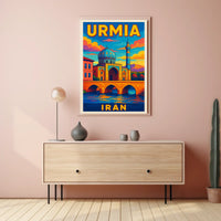 Urmia, Iran Vibrant Travel Poster