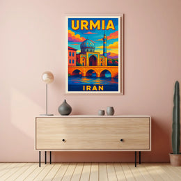 Urmia, Iran Vibrant Travel Poster