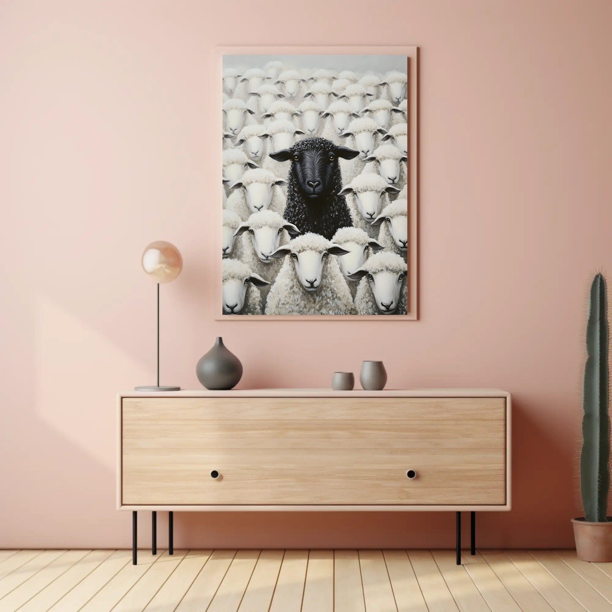 Black Sheep Poster Vintage Farm Animal Wall Art
