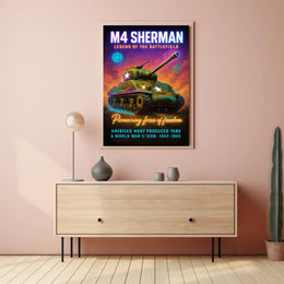 M4 Sherman Legend of the Battlefield Poster PosterGoat