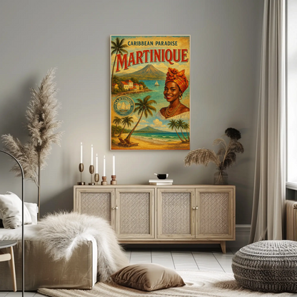 Martinique Caribbean Paradise Island Retreat Travel Poster