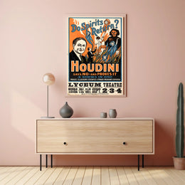 Houdini Magic Illusion Show Vintage Cultural Poster