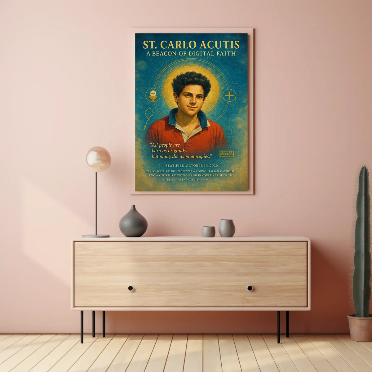 St. Carlo Acutis A Beacon Of Digital Poster
