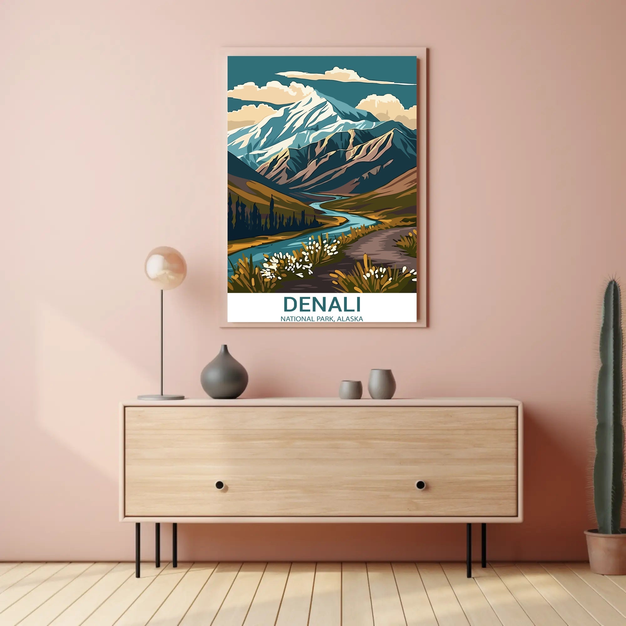 Majestic Denali National Park Scenic Mountain Poster