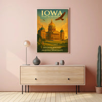 Discover Iowa Heart Of The Midwest Poster