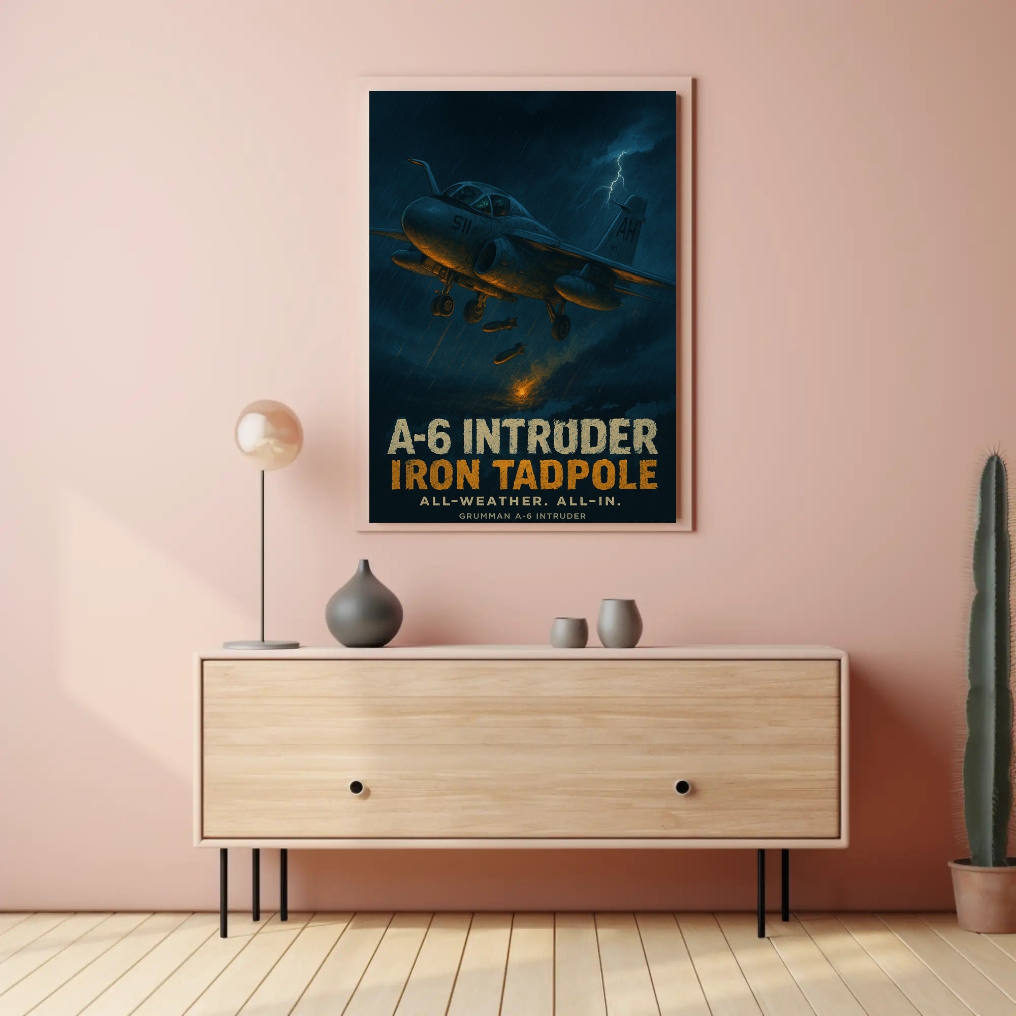 Grumman A-6 Intruder Combat Aircraft Poster
