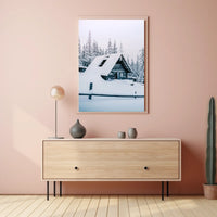 Winter Cabin In The Woods Poster