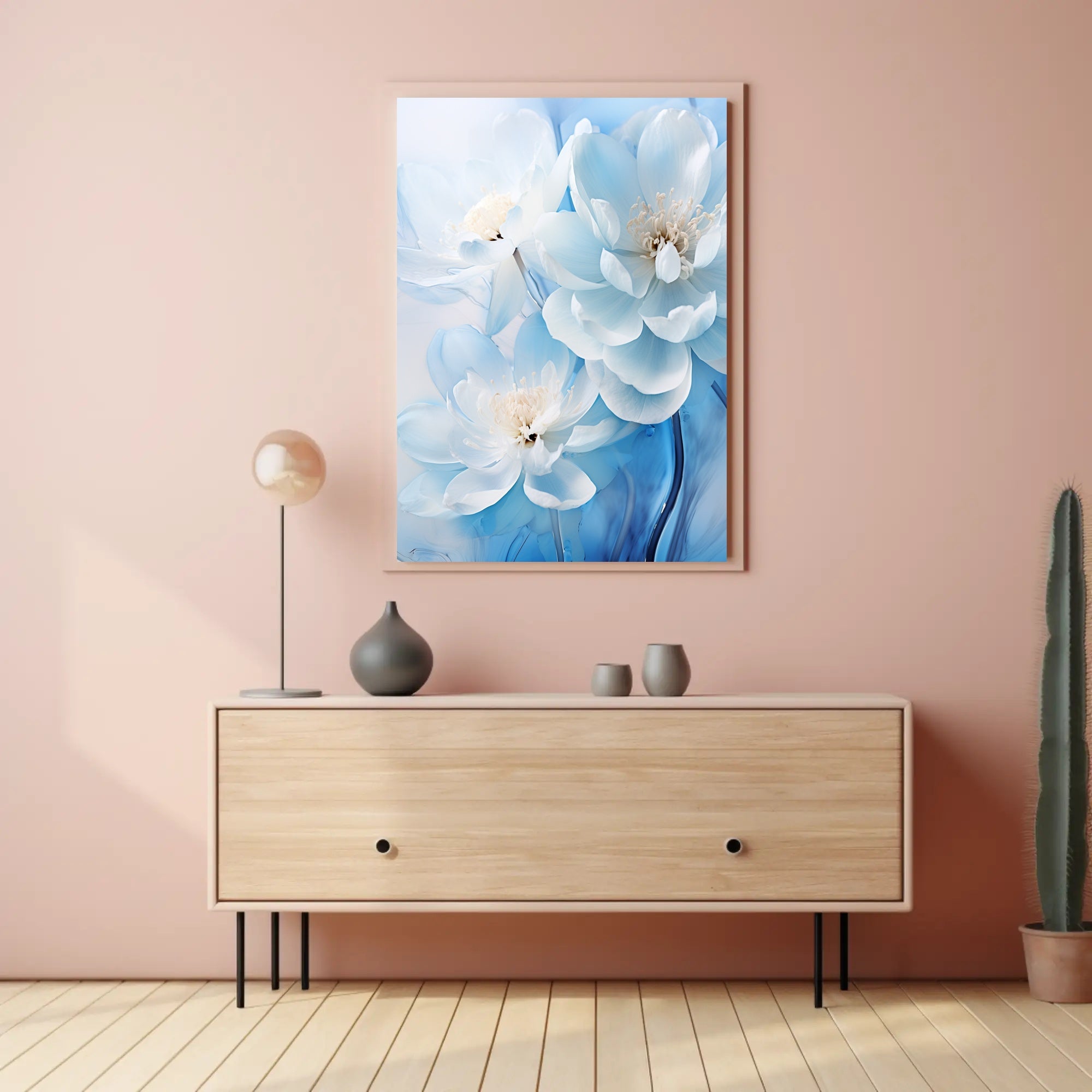 Blossoms In Blue Poster